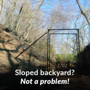 45 degree angle gate dog fence