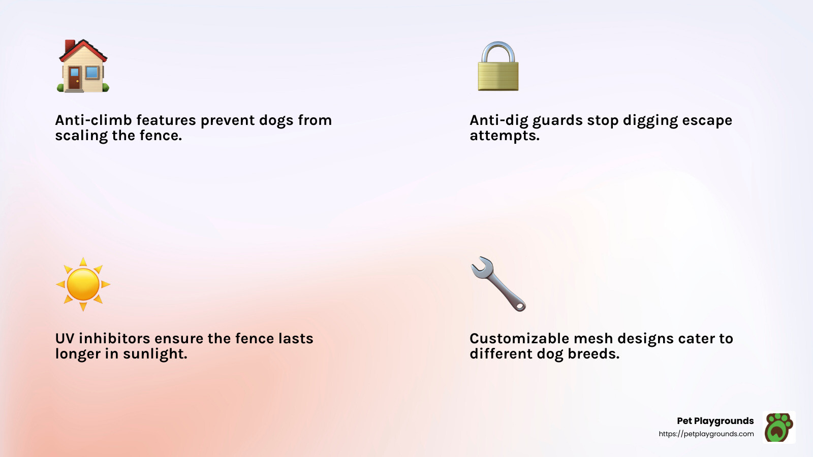 UV inhibitors in our fencing materials ensure longevity - diy dog fence kit infographic 4<em>facts</em>emoji_light-gradient UV inhibitors in our fencing materials ensure longevity - diy dog fence kit infographic 4<em>facts</em>emoji_light-gradient
