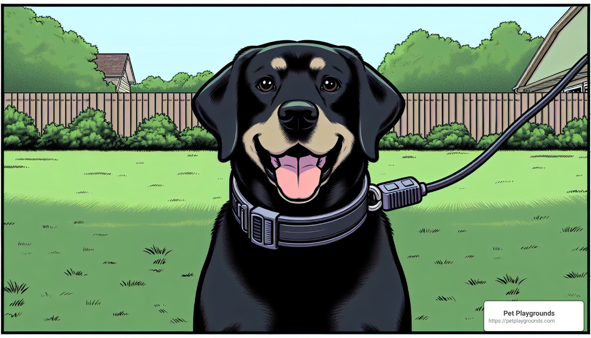 dog wearing a shock collar - are invisible dog fences humane