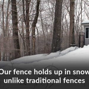 fence holds up in snow
