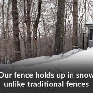 fence holds up in snow