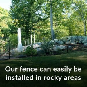 fence with gate big rock dog fence