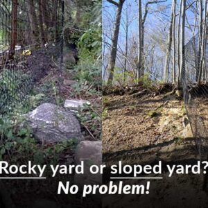 rocky or sloped yard