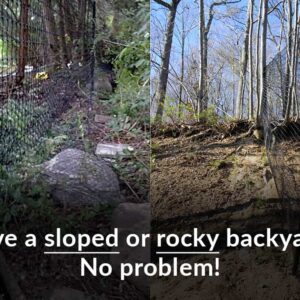 sloped or rocky backyard