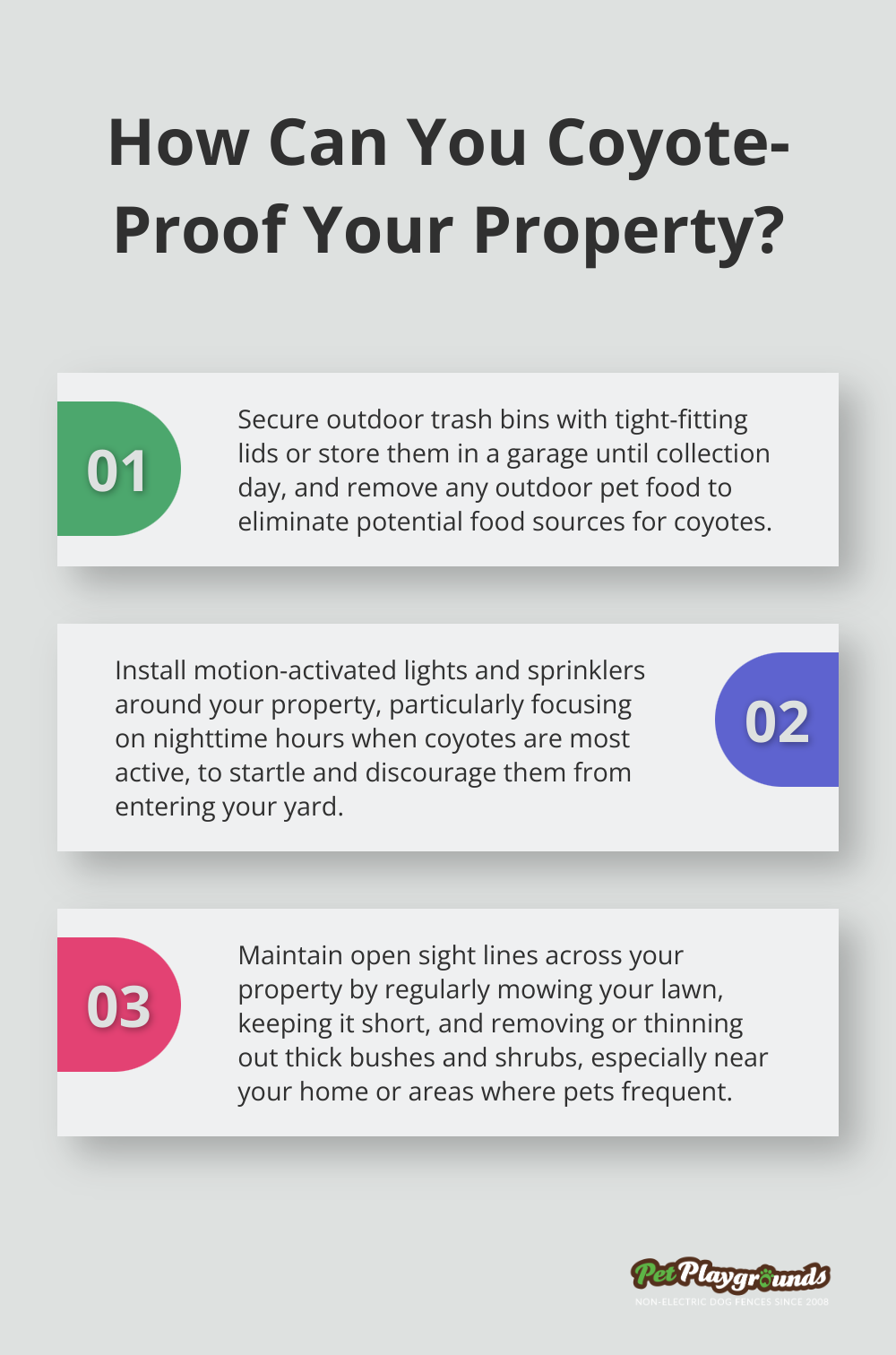 Infographic: How Can You Coyote-Proof Your Property? - Coyote protection